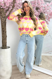 Lots of love trui - Geel