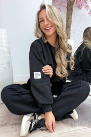 Perfect embleem comfy co-ord - Zwart