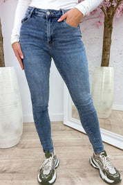 Push up skinny jeans T5355-2 - Jeans blue