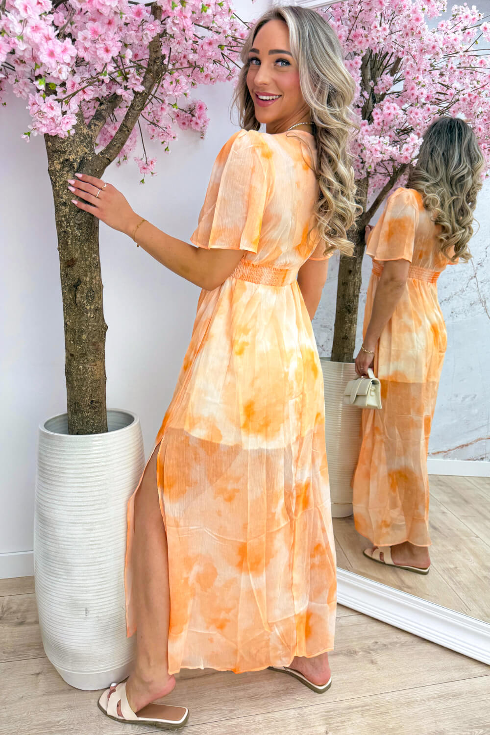 Sunset dreams maxi dress - Lt. oranje