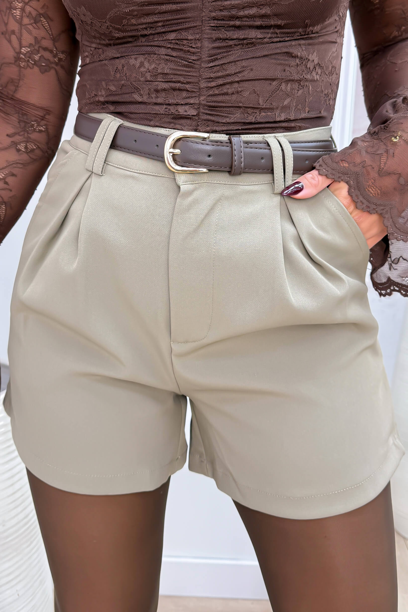 Chic everyday short (Incl. riem) - Army