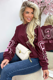 Chicago Oversized Sweater - DK. purple