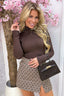 Basic turtle neck top - Brown