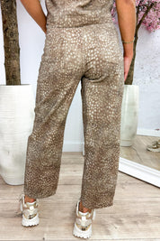 Spotted in style jeans - Camel