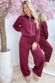 Sporty but sparkly comfy co-ord - Bordeaux