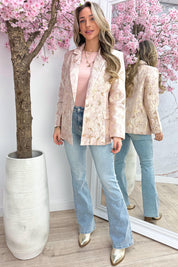 Golden blossom blazer - Lollypop roze