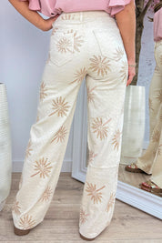 Palm breeze straight leg jeans - Beige