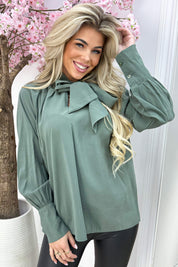 Bow babe topje - Army