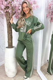 Leopard LA comfy co-ord - Army