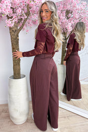 Two in one lace body - Bordeaux