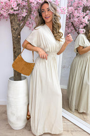Verona elastic maxi dress - Beige