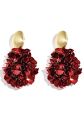 Pop of luxe oorbel - Bordeaux