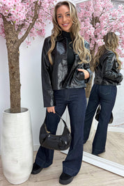 Glossy jacket - Zwart