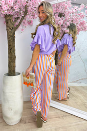 Rio ruffle topje - Lila