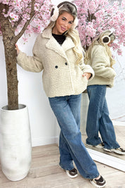 Snuggle up teddy jacket - Beige