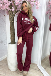 California LA comfy co-ord - Bordeaux
