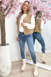 Cuddly teddy gilet - Camel