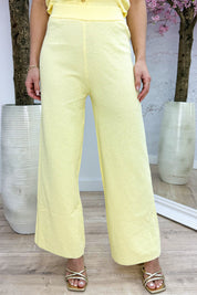 Blush cozy pants - Geel