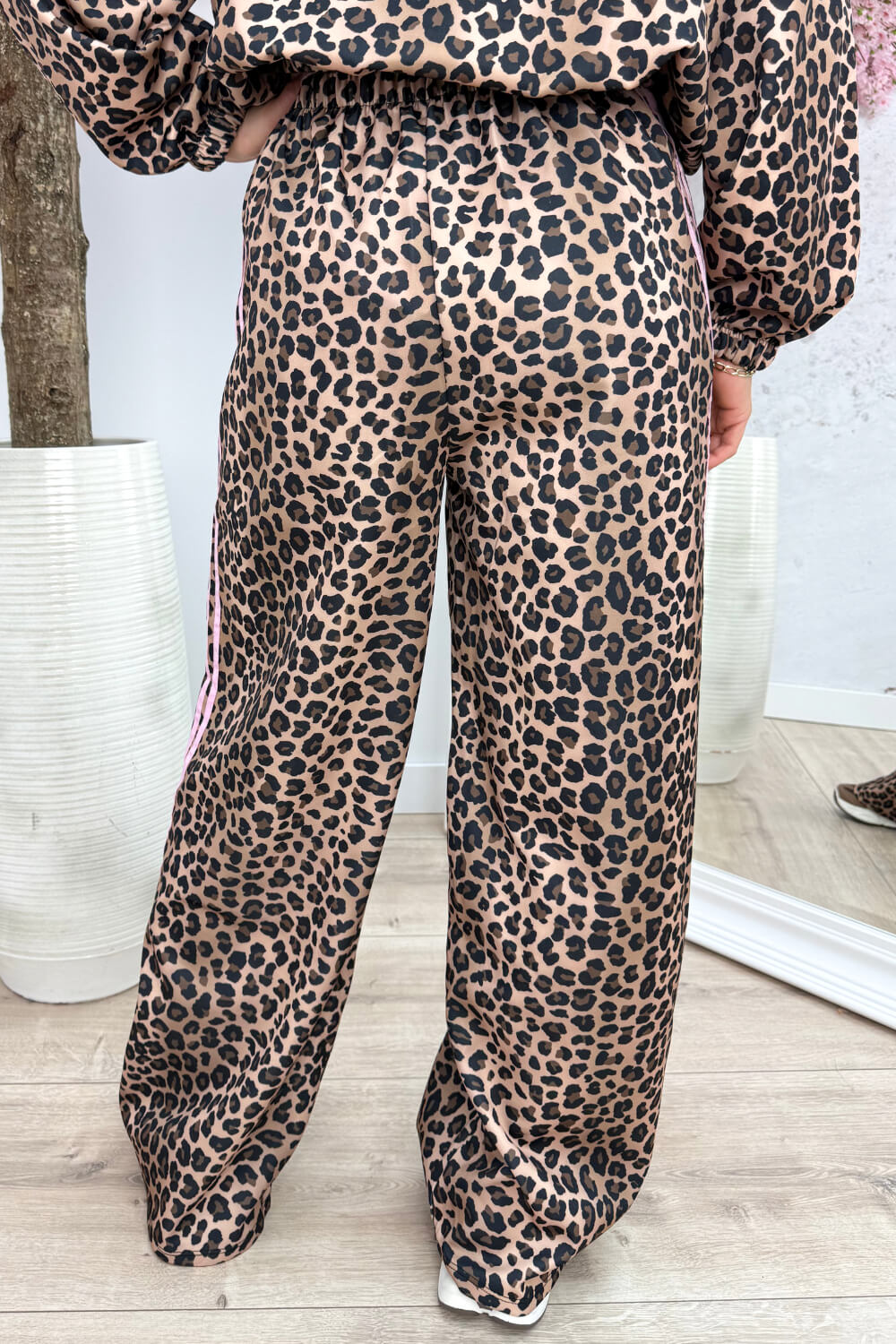 Leopard stripe jogger - Roze