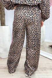 Leopard stripe jogger - Roze