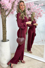 Steal the show jumpsuit - Bordeaux
