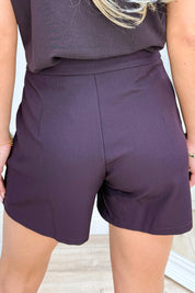 Diamond cross over skort - Berry purple