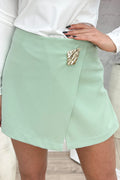 Golden detail skort - Mint