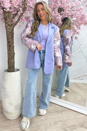 Pretty flower blazer - Lila