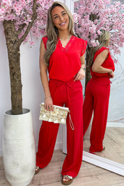 Basic lace topje - Rood