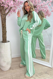 Striped comfy co-ord - Mint