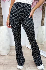 Cable travel flair pants - Zwart