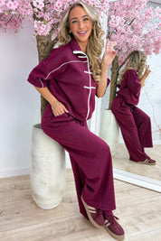 Lounge in style comfy co-ord - Bordeaux