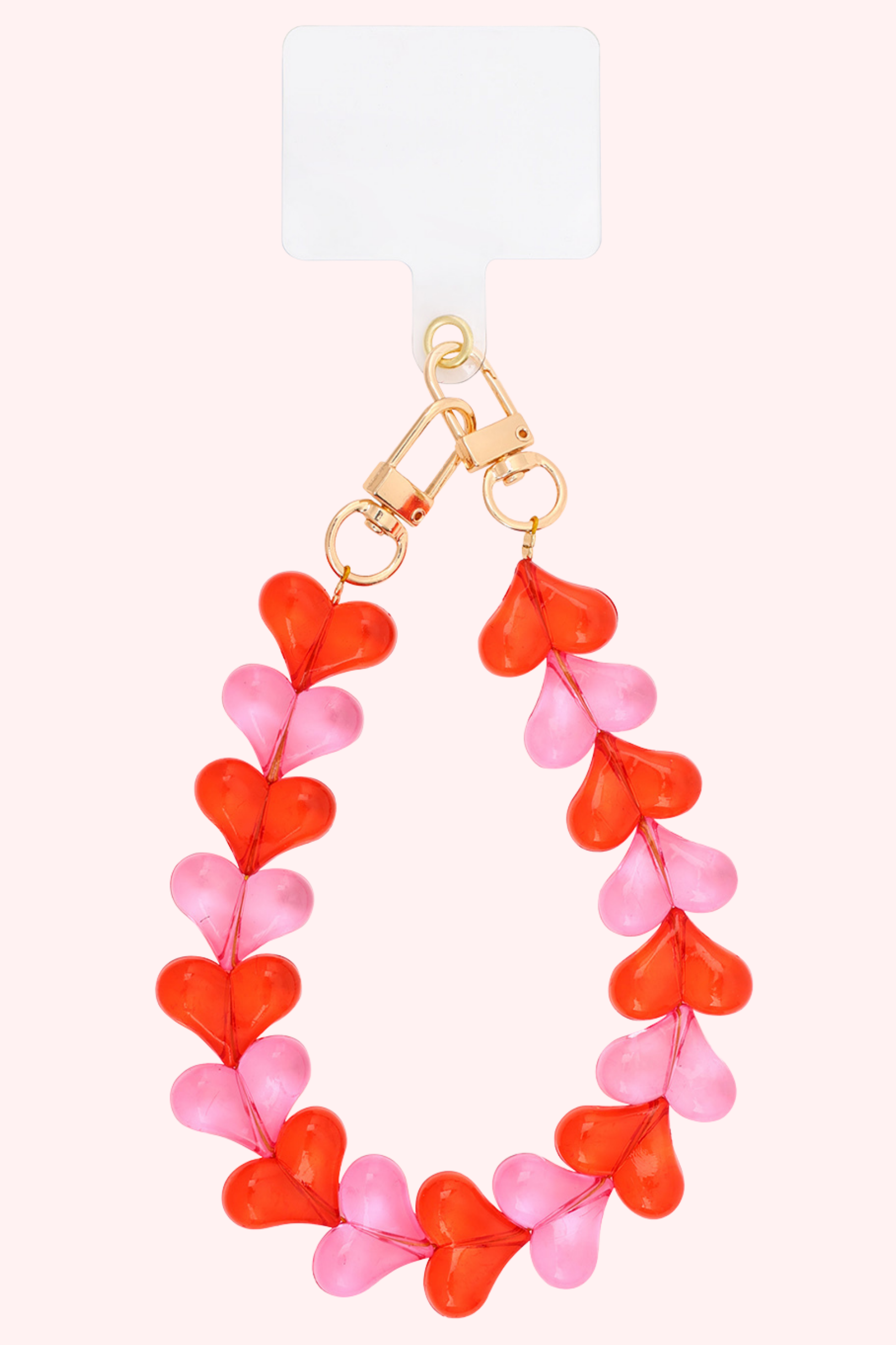 Cable de teléfono Glossy Hearts - Rojo