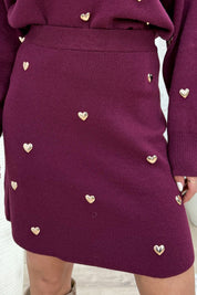 Falling in love skirt - Bordeaux