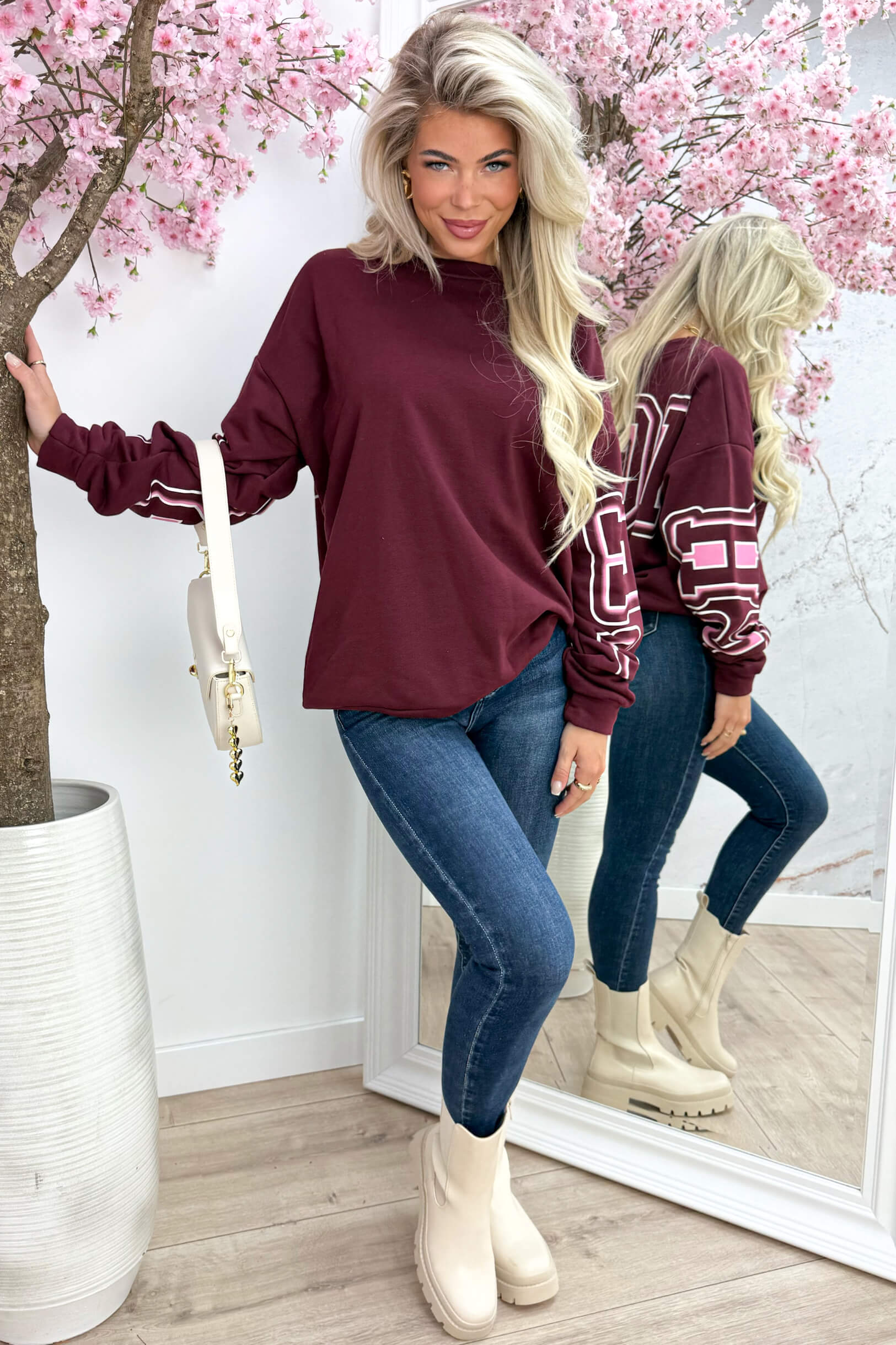 Chicago Oversized Sweater - DK. purple