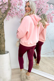 Big city vibes hoodie - Roze