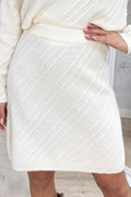 Pattern knitted skirt - Beige