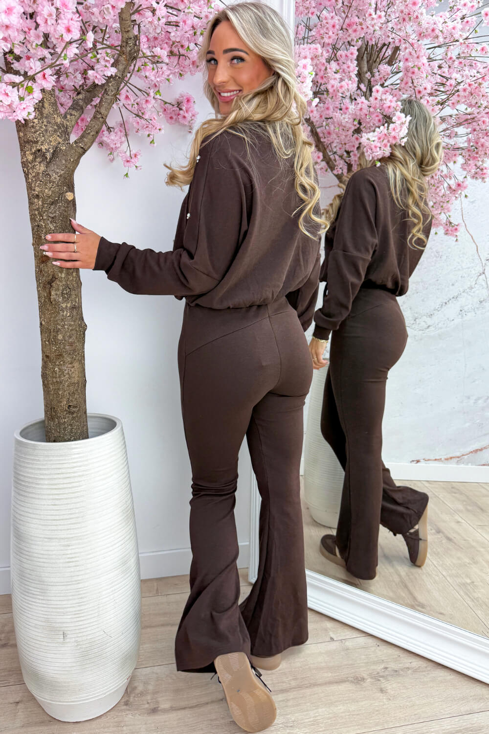 Lounge lover diamond trui - Bruin