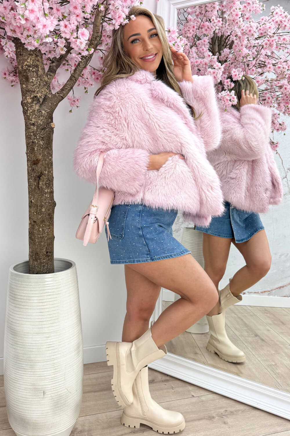 Fluffy days jacket - Roze