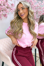 Basic puff topje - Roze