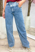 Crossed straight leg jeans - Jeans blue