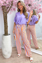 Rio ruffle topje - Lila