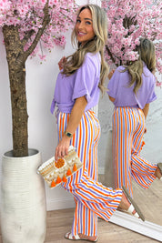 Basic knot blouse - Lila