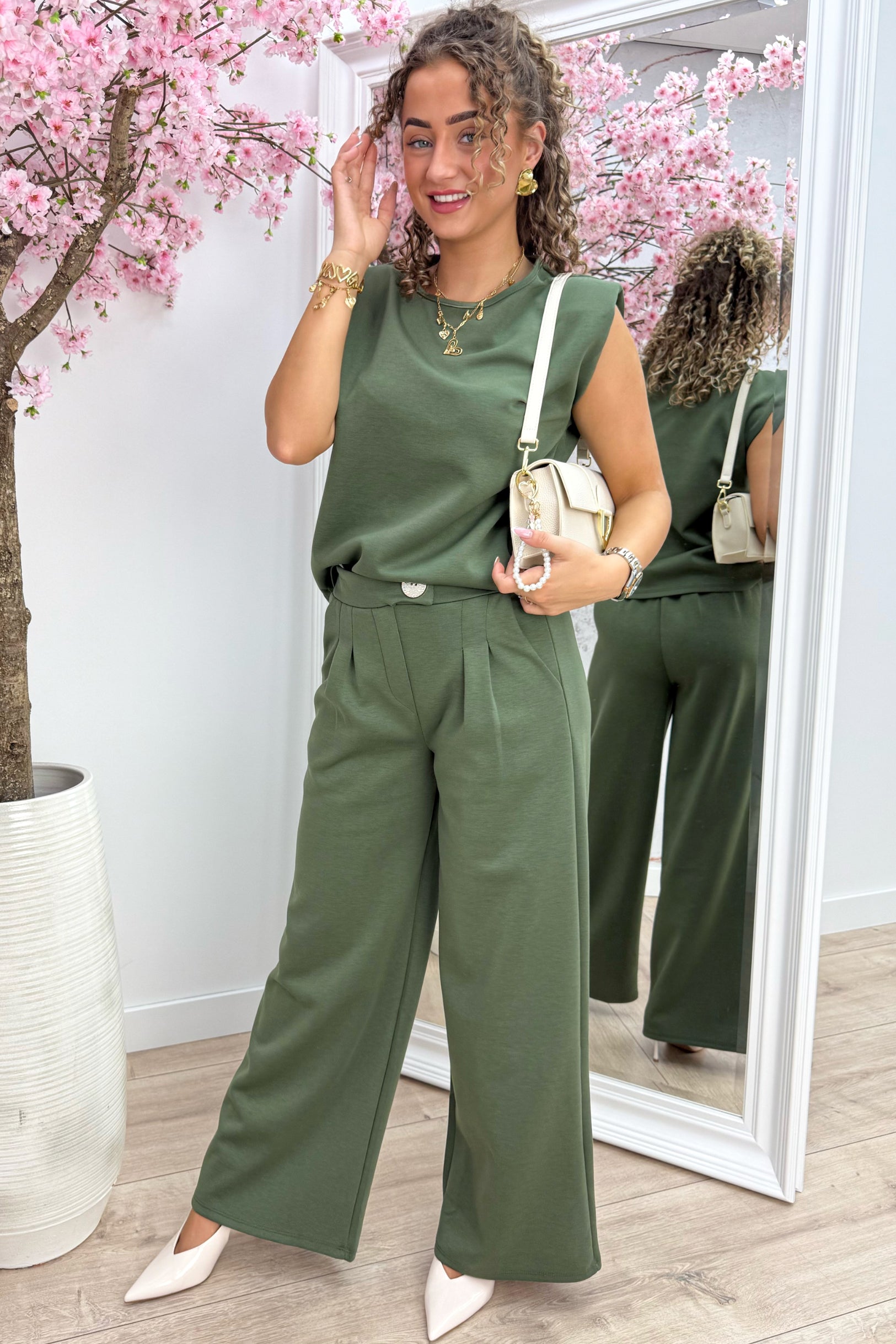 Looking cute but comfy co-ord - Army