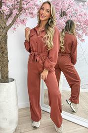 Comfy all day jumpsuit - Terracotta