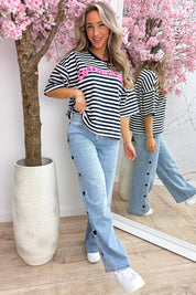 Côte d’Azur striped T-Shirt - Navy