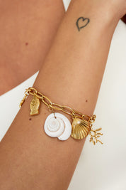 Bracelet des charmes de plage - or