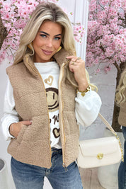 Teddy bodywarmer - Camel