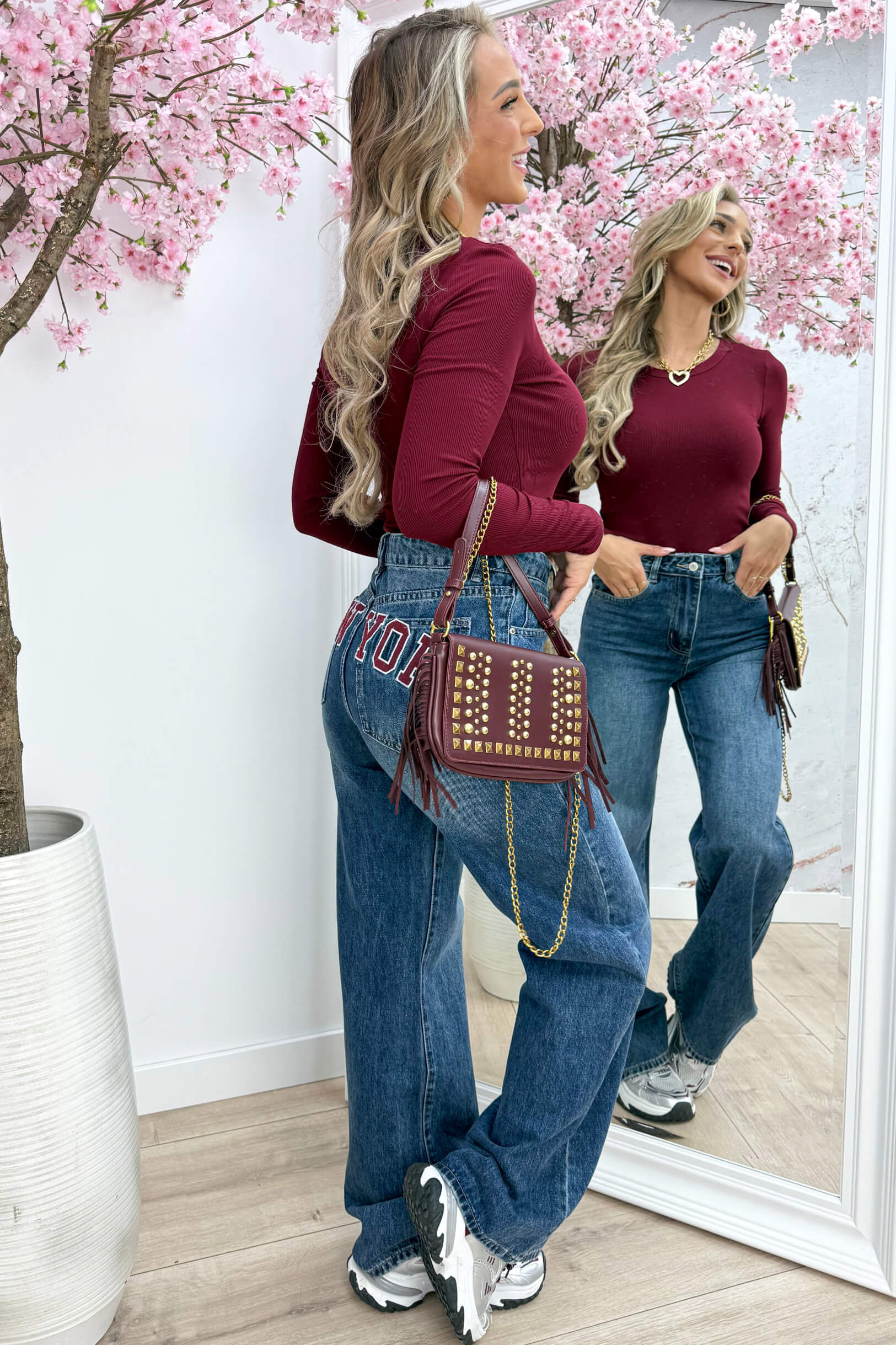 Basic ribbed body - Bordeaux