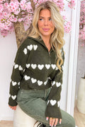 This must be love zipper trui - Army